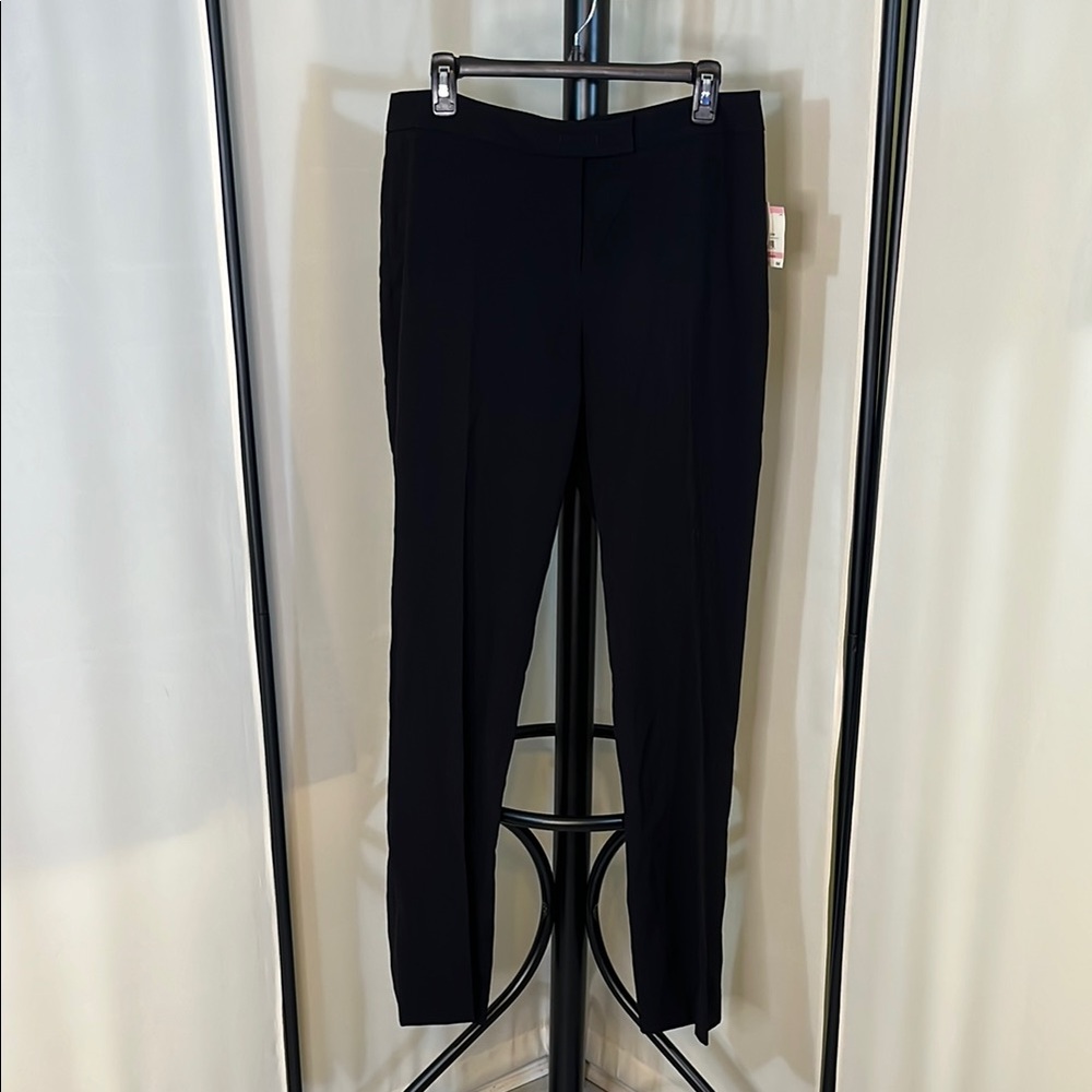 Anne Klein Sleek Black High-Waisted Dress Pants